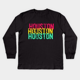 Houston Houston Houston Kids Long Sleeve T-Shirt